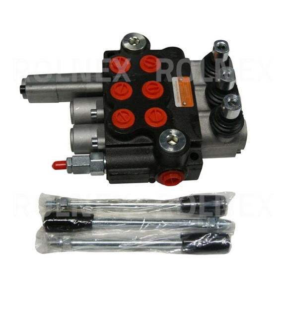 ROZDZIELACZ 3-SEKCYJNY HYDRAULICZNY 2xSPRĘŻYNA 1xPŁYWANIE