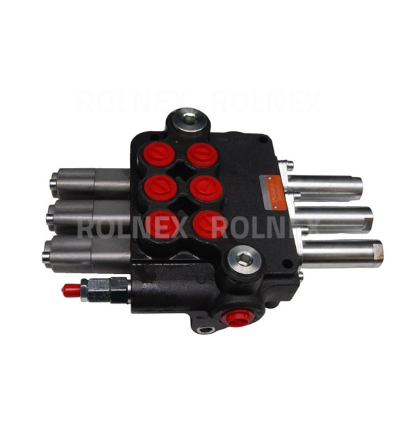 ROZDZIELACZ 3-SEKCYJNY HYDRAULICZNY 3xsprężyna z pływaniem sterowanie linkami