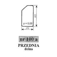 SZYBA 100A PRZÓD DÓŁ C330 CHOJNÓW