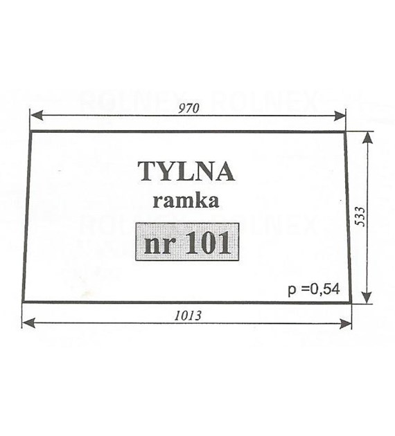 SZYBA 101 TYŁ RAMKA C360 LUBSKO
