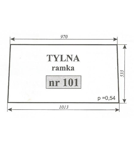 SZYBA 101 TYŁ RAMKA C360 LUBSKO