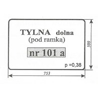 SZYBA 101A TYŁ DÓŁ C360 LUBSKO POD RAMKĄ
