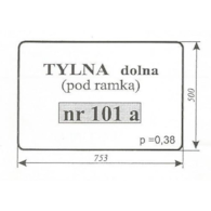 SZYBA 101A TYŁ DÓŁ C360 LUBSKO POD RAMKĄ
