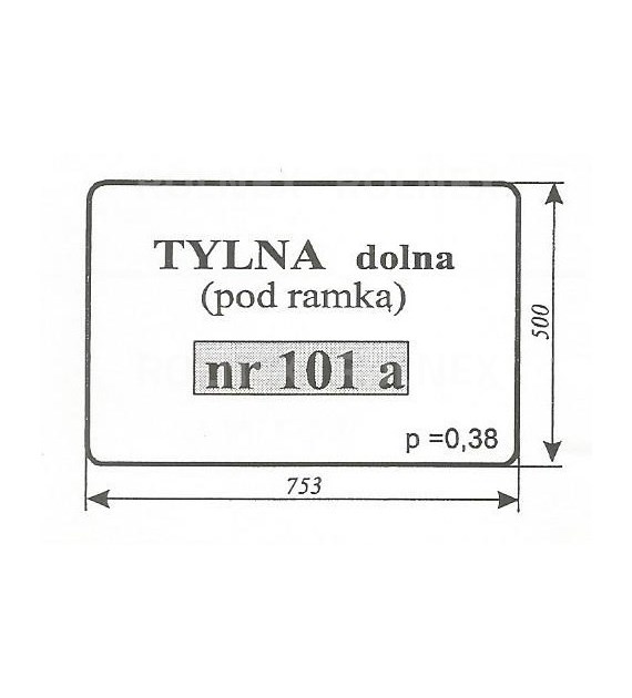 SZYBA 101A TYŁ DÓŁ C360 LUBSKO POD RAMKĄ