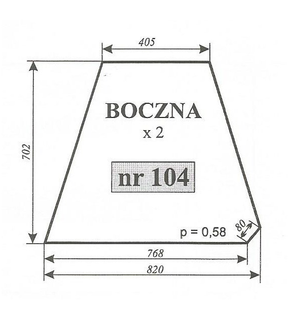 SZYBA 104 BOK C360 LUBSKO