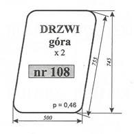 SZYBA 108 DRZWI GÓRA MF 255 LUBSKO