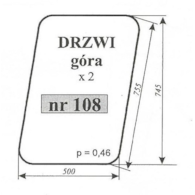 SZYBA 108 DRZWI GÓRA MF 255 LUBSKO