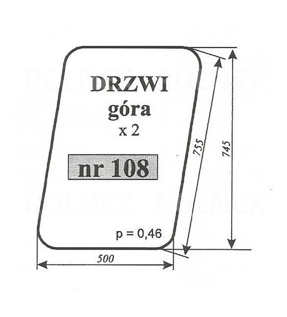 SZYBA 108 DRZWI GÓRA MF 255 LUBSKO