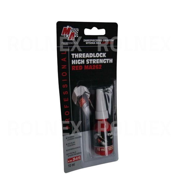 PREPARAT ZAPOBIEGAJĄCY SAMOODKRĘCANIU MOCNY 10ml MA262 CZERWONY 20-A15