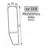 SZYBA 110 PRZÓD DÓŁ PRAWA MF 255 LUBSKO