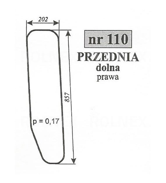 SZYBA 110 PRZÓD DÓŁ PRAWA MF 255 LUBSKO