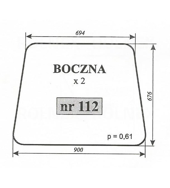 SZYBA 112 BOK MF 255 LUBSKO