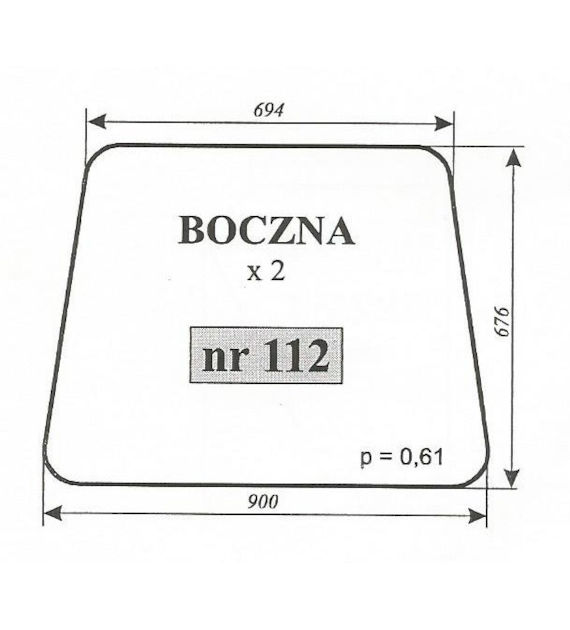 SZYBA 112 BOK MF 255 LUBSKO
