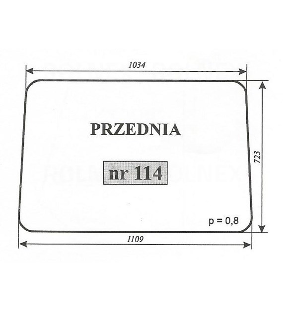SZYBA 114 PRZÓD MF 255 LUBSKO