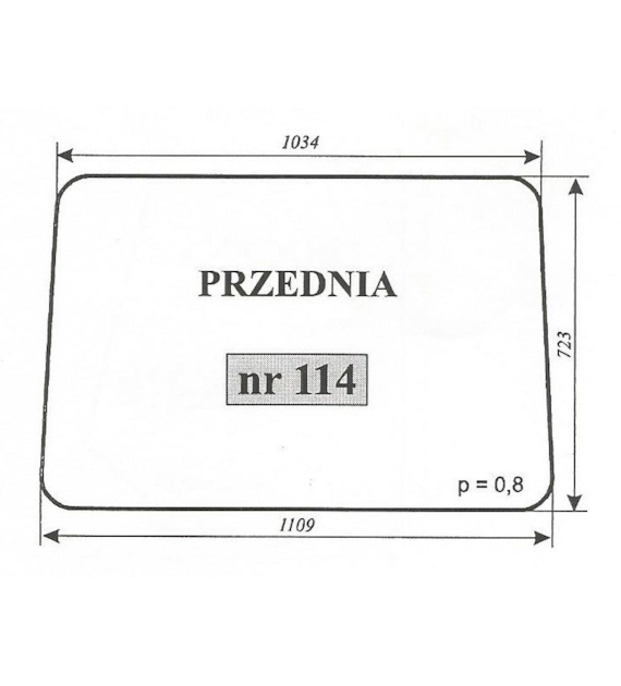 SZYBA 114 PRZÓD MF 255 LUBSKO