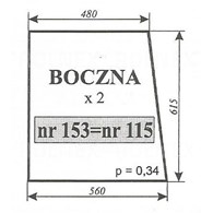 SZYBA 115=153 BOK MF 255 SOKÓŁKA RÓWNIEŻ: KABINA K-403