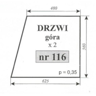 SZYBA 116 DRZWI GÓRA MF 255 SOKÓŁKA