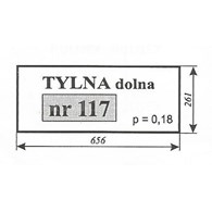 SZYBA 117=158 TYŁ DÓŁ MF 255 SOKÓŁKA RÓWNIEŻ: KABINA K-403