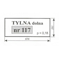 SZYBA 117=158 TYŁ DÓŁ MF 255 SOKÓŁKA RÓWNIEŻ: KABINA K-403