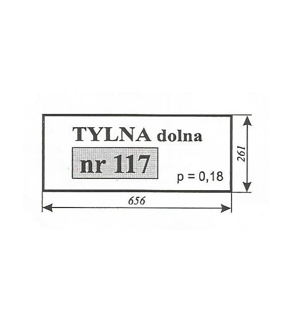 SZYBA 117=158 TYŁ DÓŁ MF 255 SOKÓŁKA RÓWNIEŻ: KABINA K-403