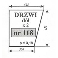 SZYBA 118 DRZWI DÓŁ MF 255 SOKÓŁKA