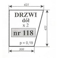 SZYBA 118 DRZWI DÓŁ MF 255 SOKÓŁKA