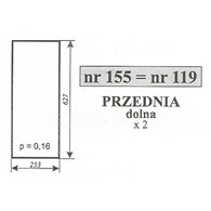 SZYBA 119=155 PRZÓD DÓŁ MF 255 SOKÓŁKA RÓWNIEŻ: KABINA K-403