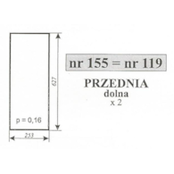 SZYBA 119=155 PRZÓD DÓŁ MF 255 SOKÓŁKA RÓWNIEŻ: KABINA K-403