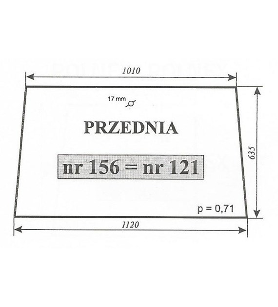 SZYBA 121=156 PRZÓD MF 255 SOKÓŁKA