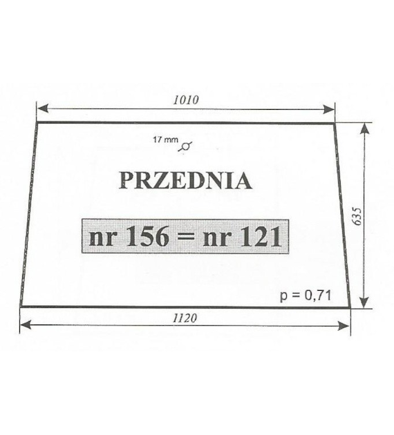 SZYBA 121=156 PRZÓD MF 255 SOKÓŁKA