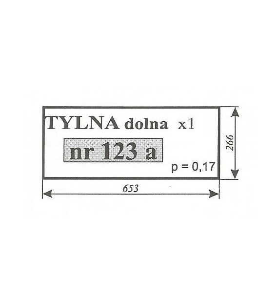 SZYBA 123A TYŁ DÓŁ C360 SOKÓŁKA NT