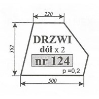 SZYBA 124 DRZWI DÓŁ C360 SOKÓŁKA NT