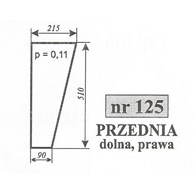 SZYBA 125 PRZÓD DÓŁ PRAWA C360 SOKÓŁKA N