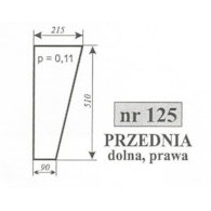 SZYBA 125 PRZÓD DÓŁ PRAWA C360 SOKÓŁKA N
