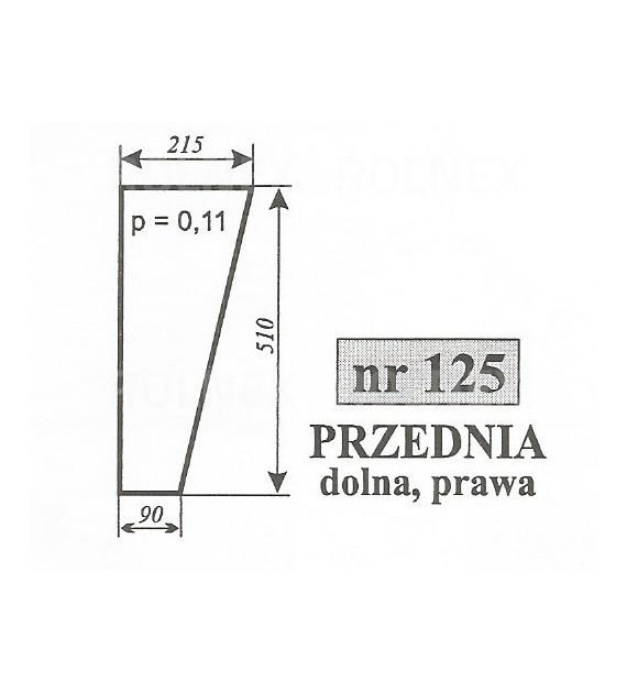 SZYBA 125 PRZÓD DÓŁ PRAWA C360 SOKÓŁKA N