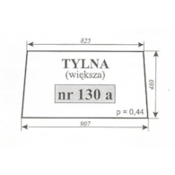 SZYBA 130A TYŁ C360 CZESKA NT GÓRNA KRAWĘDŹ 825 mm