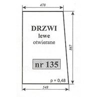SZYBA 135=431=453 DRZWI LEWE C330 T25 OTWIERANE; URSUS 2802 3502 SMOLNIKI