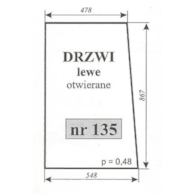 SZYBA 135=431=453 DRZWI LEWE C330 T25 OTWIERANE; URSUS 2802 3502 SMOLNIKI