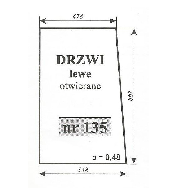 SZYBA 135=431=453 DRZWI LEWE C330 T25 OTWIERANE; URSUS 2802 3502 SMOLNIKI