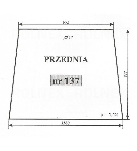 SZYBA 137=432 PRZÓD C330 T25 KABINA PL