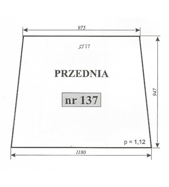 SZYBA 137=432 PRZÓD C330 T25 KABINA PL