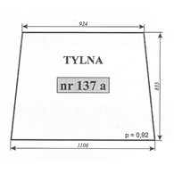 SZYBA 137A=434 TYŁ C330 T25 KABINA PL