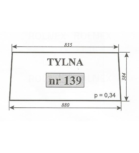 SZYBA 139 TYŁ C355 CZESKA