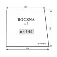 SZYBA 144 BOK C355 CZESKA