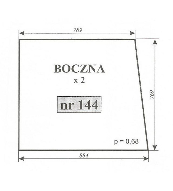 SZYBA 144 BOK C355 CZESKA