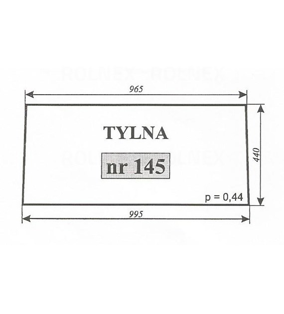 SZYBA 145 TYŁ C360 RAMKA RURA KWADRATOWA