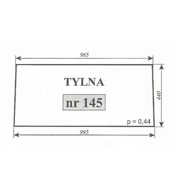 SZYBA 145 TYŁ C360 RAMKA RURA KWADRATOWA