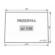 SZYBA 148 PRZÓD C360 RAMKA RURA KWADRATOWA