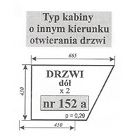 SZYBA 152A DRZWI DÓŁ MF 255 SOKÓŁKA RÓWNIEŻ: KABINA K-403