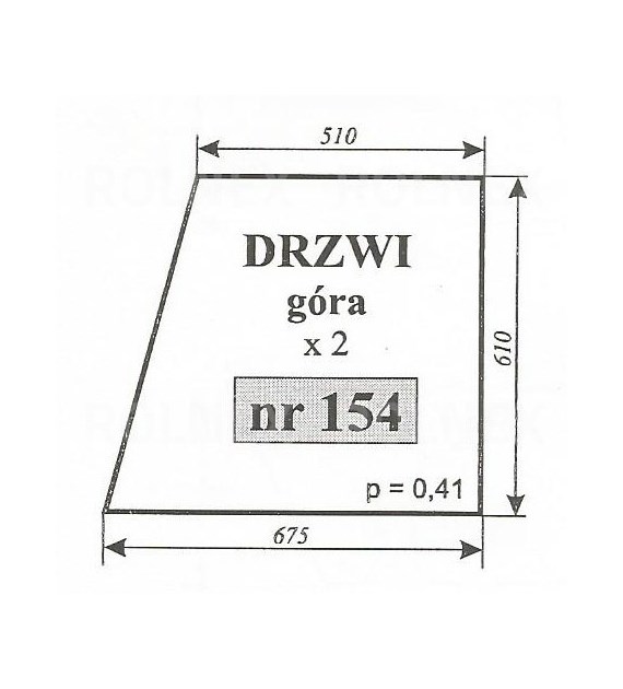 SZYBA 154 DRZWI GÓRA MF 255 SOKÓŁKA RÓWNIEŻ: KABINA K-403